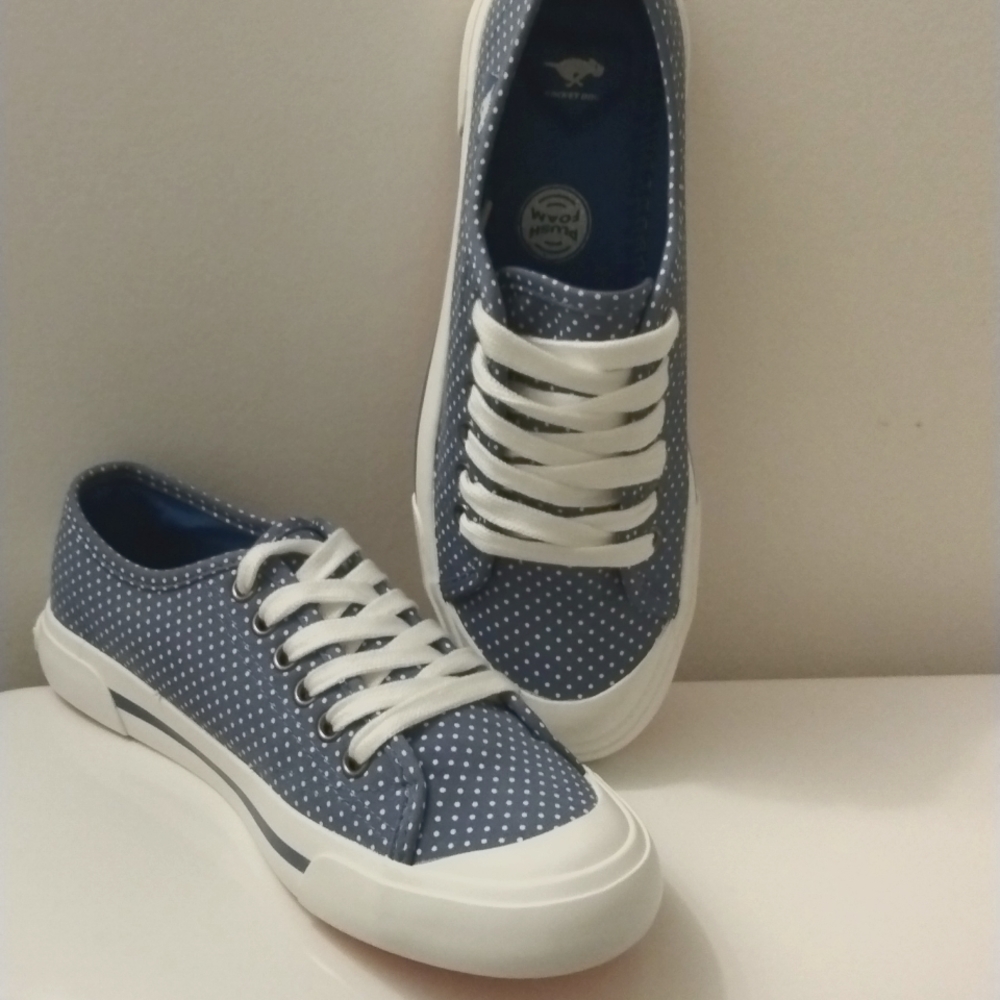 Rocket Dog Jumping Lace Up Sneaker Polka Dot Blue